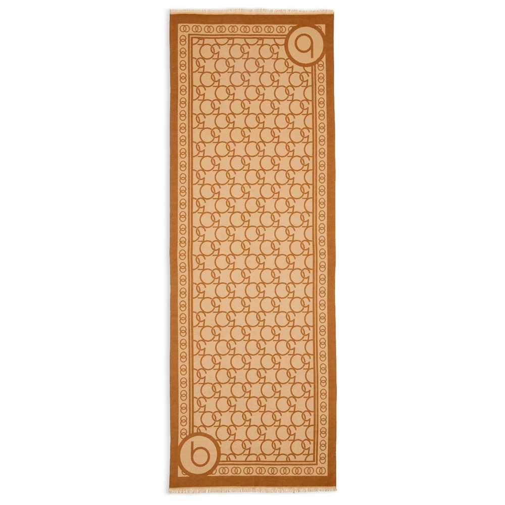 Bloomingdales Accessories 50th Anniversary Double Sided Rectangle Scarf Camel